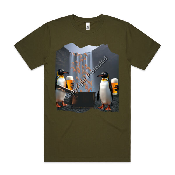 Penguin & Prawn Waterfall T-Shirt - AS Colour Mens Block T shirt Thumbnail